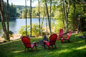 Lake front with private dock, fire pit, hammock, pool table & gorgeous views! Fishing poles, paddle boards & canoe provided. - Image 2
