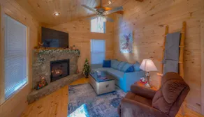 Not-so-Tiny cabin. King Bed and Secure Dog Yard. - Image 2