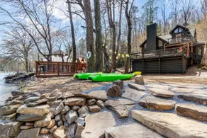 Creekfront Cabin with Waterfall, Hot Tub, Fire Pit - Image 3