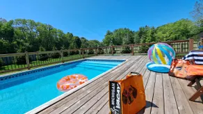 Heated pool hot tub play set screened porch sauna - Image 3