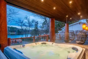 Luxury 5BR Waterfront Log Home + Sauna & Hot Tub - Image 4