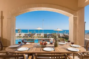 Irida beachfront Villa for 12 steps to amenities - Image 3