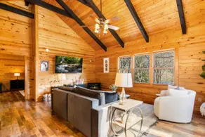 Creekfront Cabin with Waterfall, Hot Tub, Fire Pit - Image 4