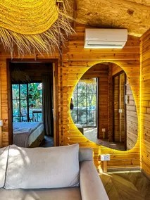 Evergreen 1BR Wood Cabin with Bassin & Terrace - Image 2