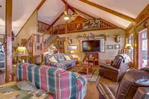 Deck & Fire Pit: Waterfront Cabin in Greers Ferry! - Image 3
