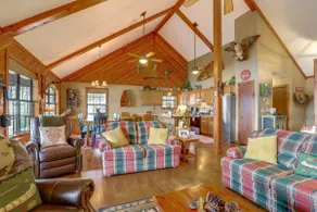 Deck & Fire Pit: Waterfront Cabin in Greers Ferry! - Image 5