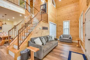 Covered Porch & Fire Pit: Cabin in Richland - Image 4