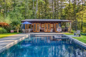 Modern Log Cabin w/Pool & Views By Evergreen Home - Image 3