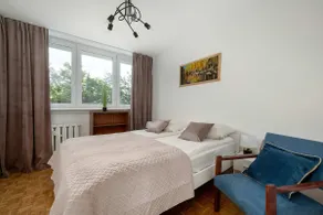 Blue Two Bedroom Apartment in Wrocław with Desk, Bathtub and Balcony by Noclegi Renters - Image 3
