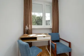 Blue Two Bedroom Apartment in Wrocław with Desk, Bathtub and Balcony by Noclegi Renters - Image 4