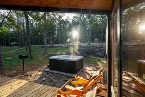 Glass-Wall Lodge | Hot Tub · Scenic Views · Patio - Image 2