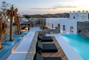 Mykonos Town Black Villa with Cave Heated Pool - Image 5