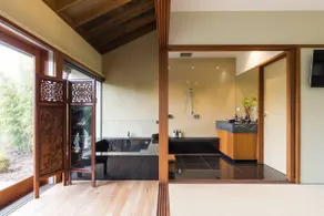 Coastal Setting Japanese themed Bamboo room - Image 2