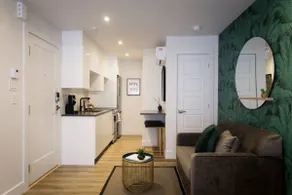 Golden Oasis Studio with Yard View and full bath by Den Stays - Image 3