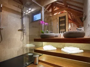 Log cabin-Deluxe-Bathroom with shower- - Image 4