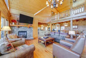 Deck & Mtn Views! Luxe Log Cabin in Waynesville - Image 3