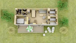 MobilHome Comfort XL : 2 Chambres 2 SDB Clim centralisée TV Terrasse balcon - Image 5