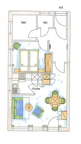 Camping Kleinenzhof - Flat Type H1 1 to 4 people - 1 person. included in the price - Image 5