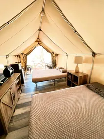 Unwind in the Heart of Cibolo, Texas in this Lovely Safari Tent Rental - Image 2