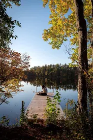 Eco-Friendly Solar Powered A-Frame Treehouse with Hot Tub and Private Dock on Littlefield Pond, near Wells, Maine - Image 3