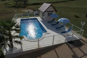 Holiday home with barbeque, private pool & garden | Pool view - Image 2