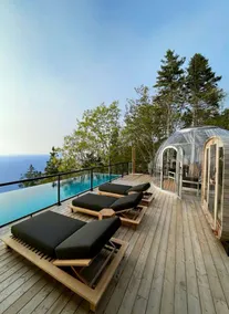 Epic Oceanfront Log Home with Heated Pool, Sauna & Stargazing Dome Cape Breton Coastal Retreat, Nova Scotia - Image 2