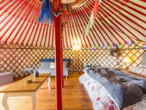 Yurt Stay with Terrace and Panoramic Views in Denneville - Image 5