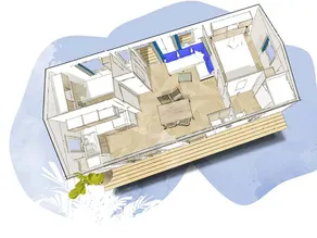 Mobile home with terrace & heated pool - Image 5