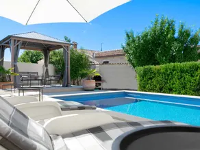 Holiday home with barbecue, terrace & private pool | Nature view - Image 3