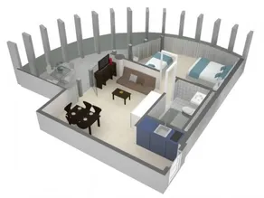 Flat with 1 bedroom for 5 persons - Image 3