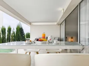 Holiday home with garden & pool | Pool view - Image 3