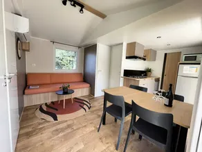 Flower Camping Les Rives de l'Aygues - Mobile-home Premium 29 m² 2 bedrooms Half-covered terrace air-conditioning Dishwasher 4 people - Image 3