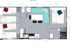 Mobile home with terrace & pool - Image 5