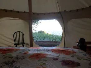 Lotus Yurt in Vineyard Overlooking Monterey Bay near Los Gatos, California - Image 5
