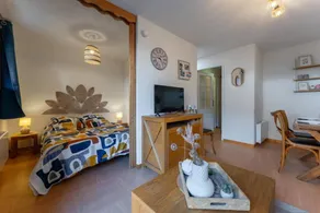 20m from ski lifts, floor -1, swimming pool, sauna, terrace, tv, ski locker, 34m², Les Orres - Image 5