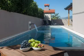 Fully equipped villa with terrace, garden & private pool | Pool view - Image 5