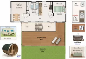 Chalet avec sauna, piscine privée et terrasse | Vue nature - Image 2