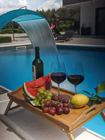 Villa with hot tub, terrace & private pool | Garden view - Image 5
