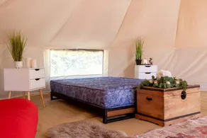 Preston Nature Escapes in Bell Tent with Private Wood Fired Hot Tub - Image 4