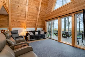 Lofted A-Frame Cabin with Direct Lake Access and Equipped Deck in Michigan - Image 3