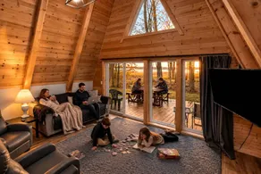Lofted A-Frame Cabin with Direct Lake Access and Equipped Deck in Michigan - Image 5