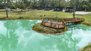 Modern Farmhouse Cargo Home Retreat with Pool & Goats near Houston in Hempstead, Texas - Image 5