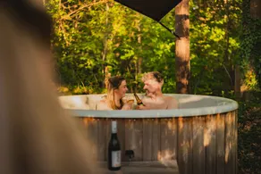 Romantic wellness loft on the forest edge where you can enjoy your private hot tub, sauna and stunning views over nature together - Image 2
