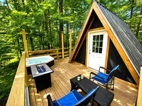 Off Grid Glamping at a Secluded A-Frame Cabin in New York - Image 2