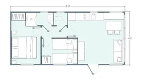 Camping-Unterkunft mit Terrasse und beheiztem Pool - Image 4