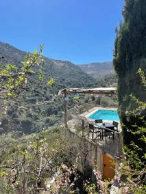 Holiday home with pool, barbeque & hot tub | Pool view - Image 5