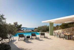 Villa with terrace, garden & barbeque | Pool view - Image 5