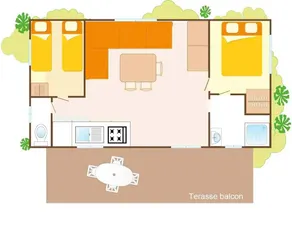 Campsite Landal Warsberg - Mobile home Classic 2 bdr. 4/6 pers. Covered Decking A/C - Image 5