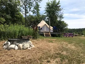 Rustic Bell Tent on Working Farm in New York with Views of the Adirondacks - Image 2