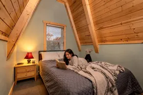 Lofted A-Frame Cabin with Direct Lake Access and Equipped Deck in Michigan - Image 4